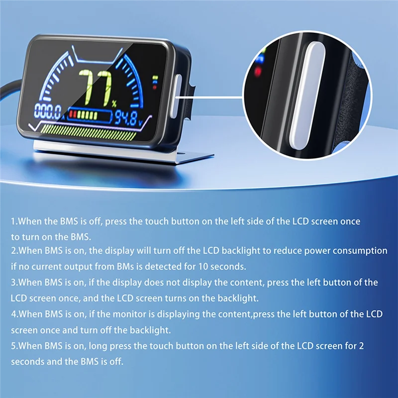 

BMS Replacement 2 Inch LCD Display Screen With Active Switch Monitor For JK Smart BMS