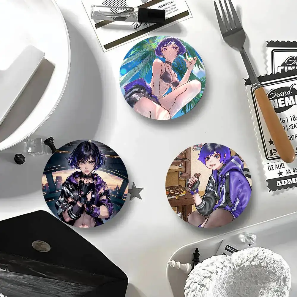 Reina Fighting Game T-Tekken 8 Cartoon Style Badge Brooches On Backpack Decoration Round Enamel Pins For Accessorys