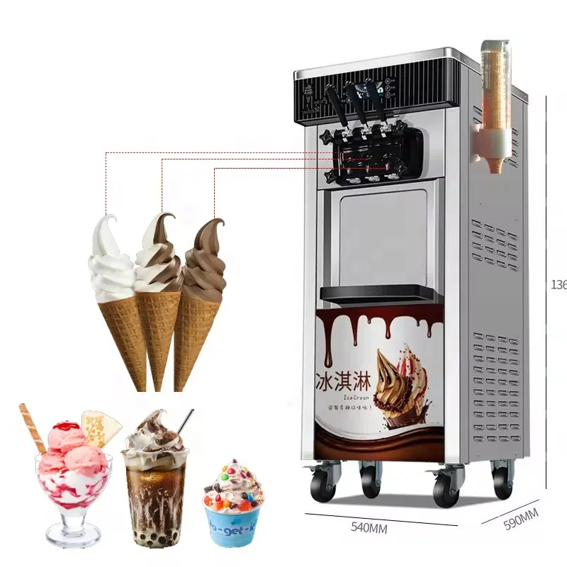 

Commercial Soft and Hard Ice Cream Maker New Conditions Yogurt Milk Chocolate - Core Components Motor