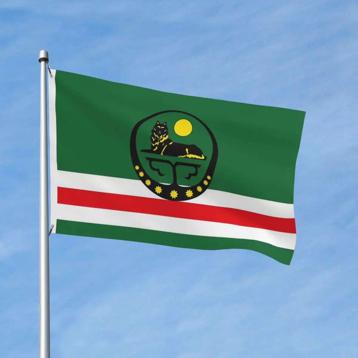 Chechen Republic State Flag Flags Double Sided Outdoor Banner Polyester Home Room Dorm Wall Decor 3x5 FT