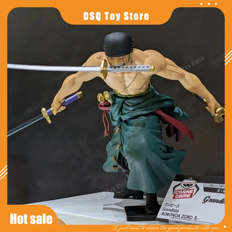 Figuras de Zoro de la Serie Grandista de One Piece de Bandai Optical Factory, Tres Artes Marciales con Espada, Regalos de Juguete para las Fiestas