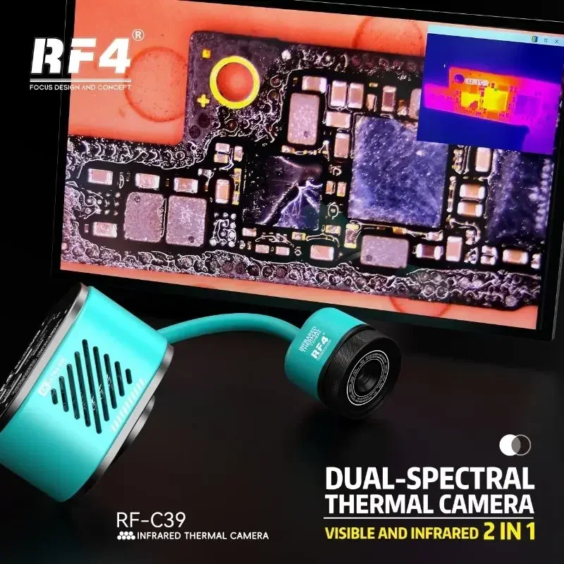 RF-C39 2-in-1 4K Infrared Dual Spectrum Thermal Imager Short Circuit Tester for Microscope PCB Board Fault Repair Tool