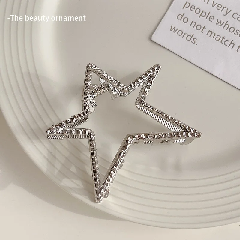 Y2k حلوة ورائعة نمط فتاة حار المتخصصة الخماسية نجمة مشبك شعر خلع الملابس اليومية شخصية المألوف ستار القرش كليب #6