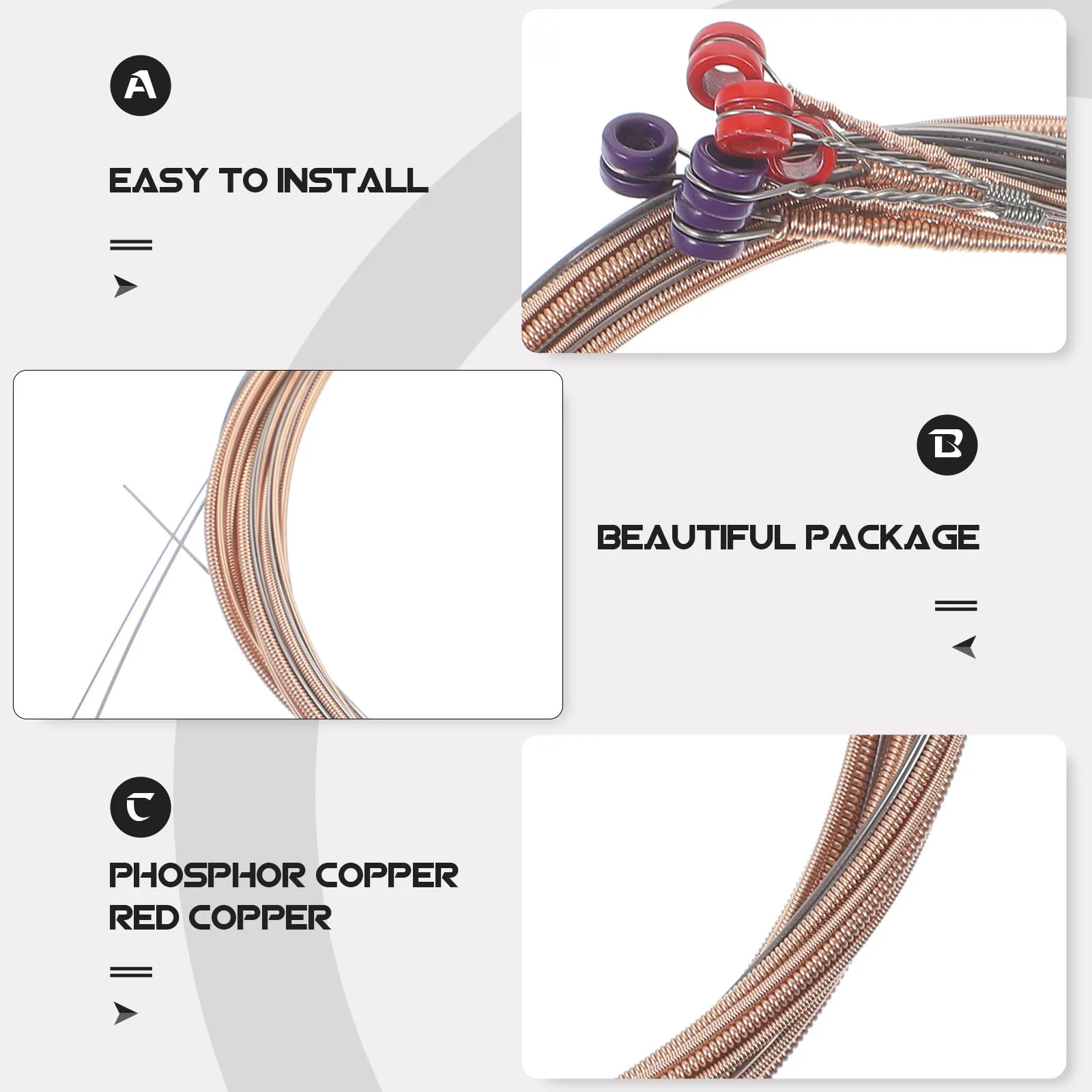6 قطعة سلاسل الغيتار القابلة للاستبدال مواد قوية سهلة التركيب تجربة اللعب المحسنة سلاسل الغيتار القابلة للاستبدال
