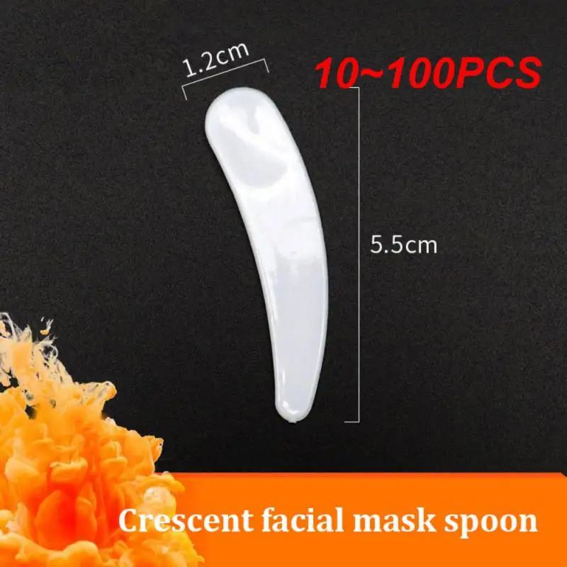 10~100PCS Facial Mask Scraping Spoon Convenient To Carry Ingredients Are Safe And Non Irritating Solid Color Shaped