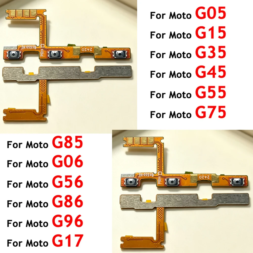 Volume Button Power Switch On Off Button Flex Cable For Motorola Moto G05 G15 G35 G45 G55 G75 G85 G06 G56 G86 G96 G17 5G