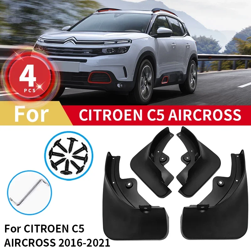 

Mudguards For Citroen C5 AIRCROSS Mud Flaps 2016-2021 Splash Guards Front Rear Fender Mudflaps Exterior Car Accessories