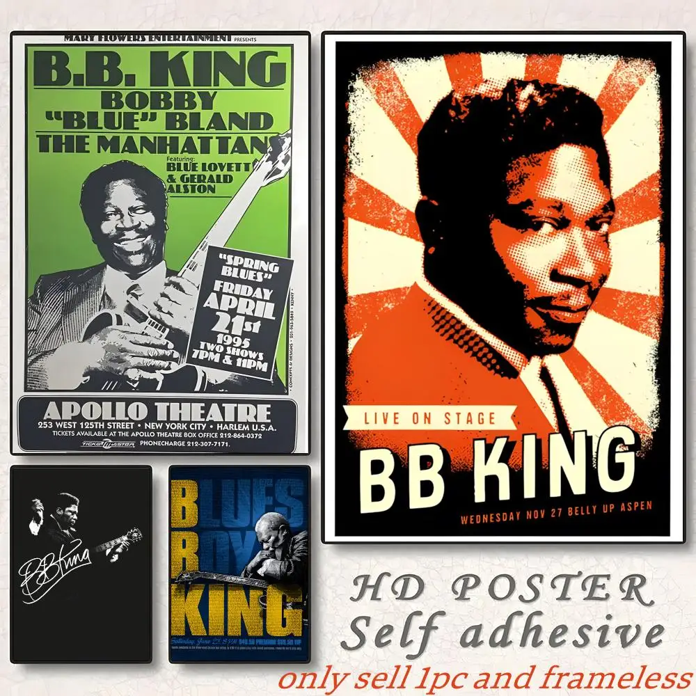The King of Blues B-B. B. King Poster Gift with prints Home bedroom living room decoration promotion and display