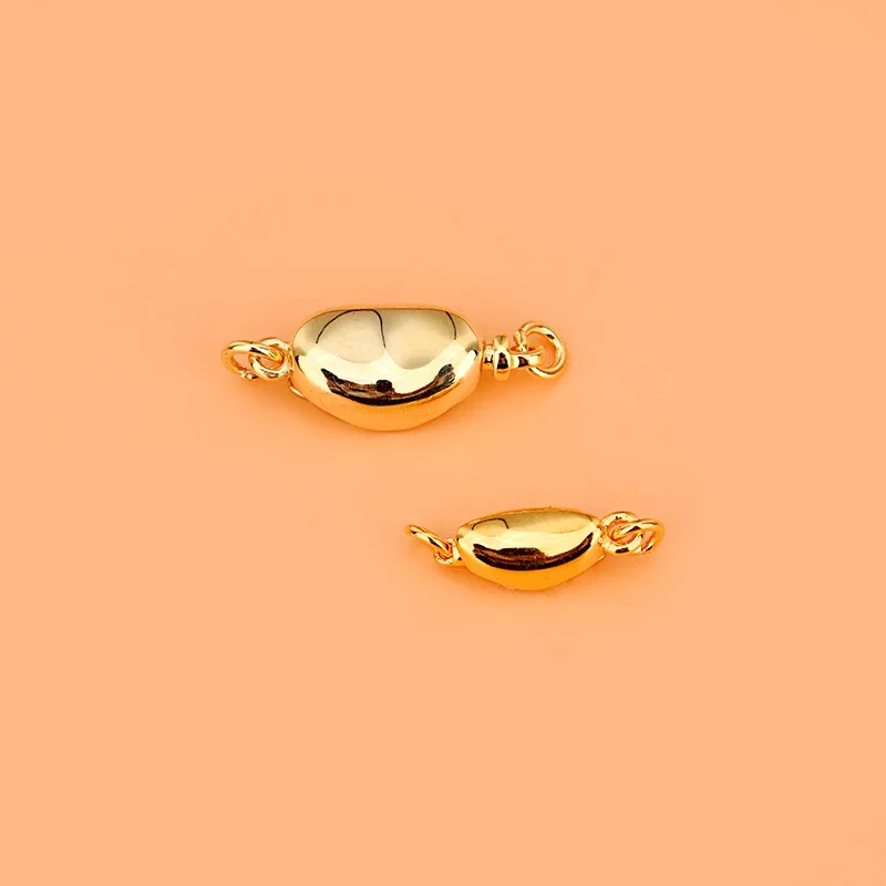 925 sterling silver button accessories Bracelet Yuanbao button plug-in button connection buckle tail buckle end button manual DI