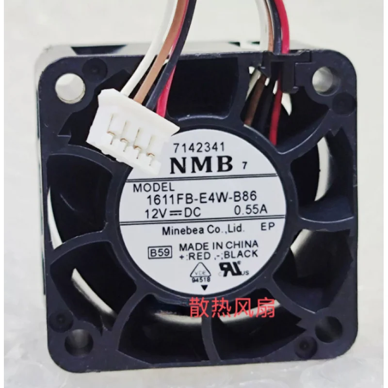 

HJY 1PC 1611FB-E4W-B86 DC12V 0.55A 4CM inverter cooling fan *ll