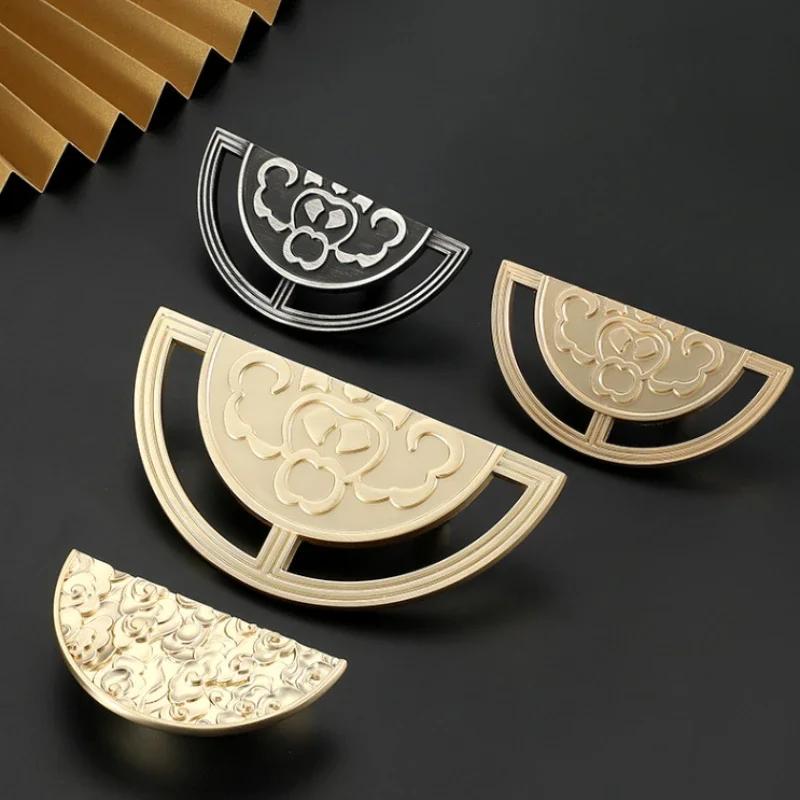 

Round Antique Wardrobe Cabinet, Chinese Retro Wooden Door, Semi-circular Door Pull Handle, Main Door Cabinet, Door Handle
