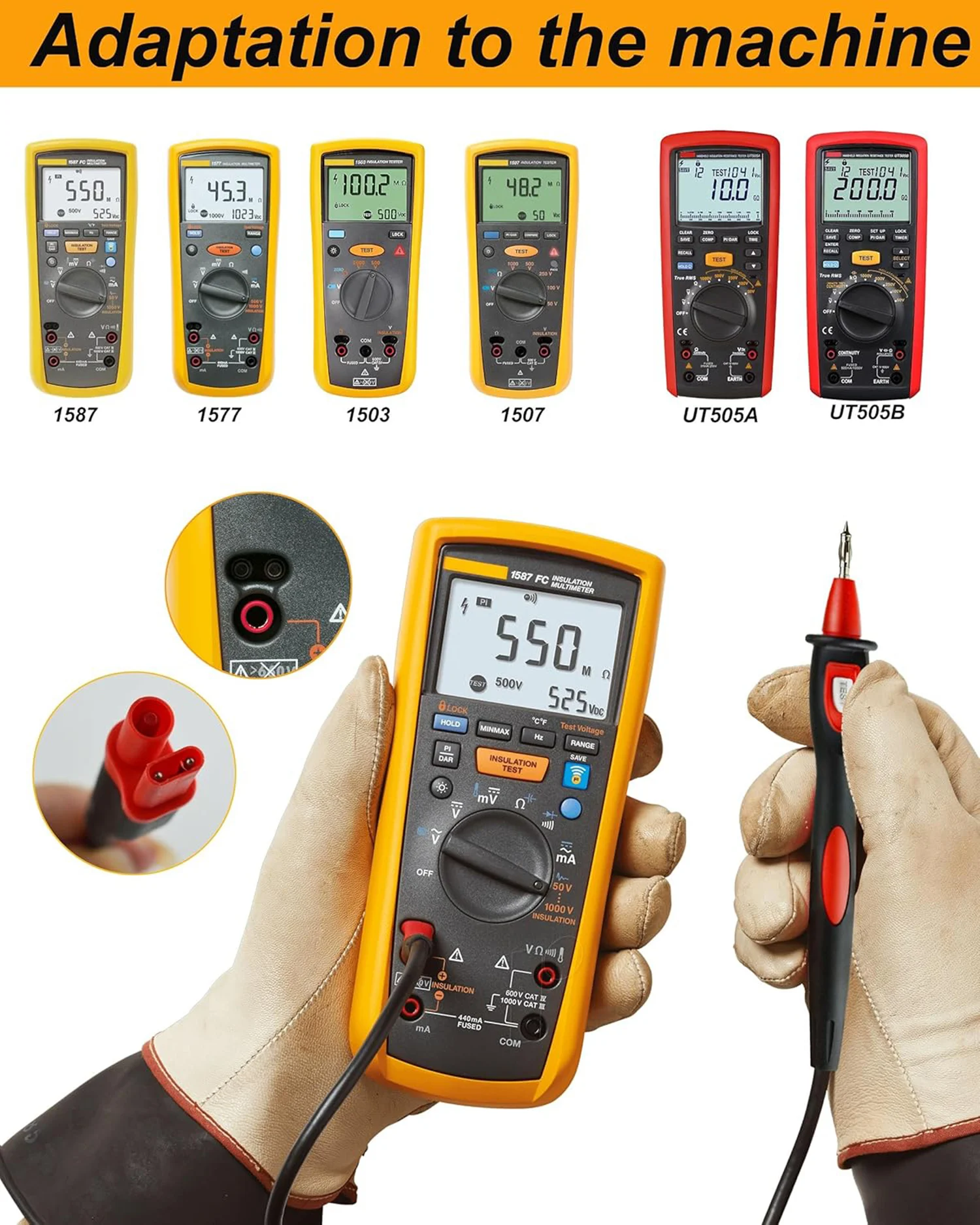 Ziboo tp165x pro aktualisierte Version Fernbedienung sonde mit Test knopf, Verwendung für Megohm meter Isolation widerstands tester.