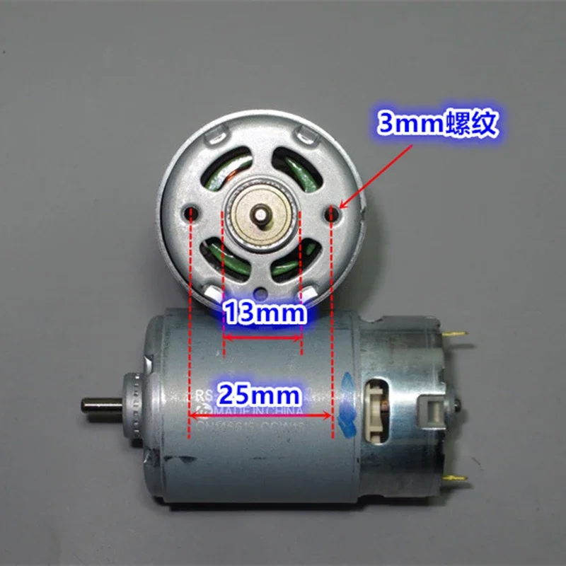 MABUCHI RS-550VC-7527 Carbon Brush Motor DC 5V-12V 173000RPM High Speed Larger Power with Cooling Fan for Electric Drill