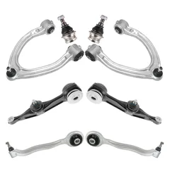 Svenubee Front Upper Lower Control Arm with Ball Joint 8pcs Set for Mercedes Benz W220 W221 2000 2001 2002 2003 2004 2005 2006