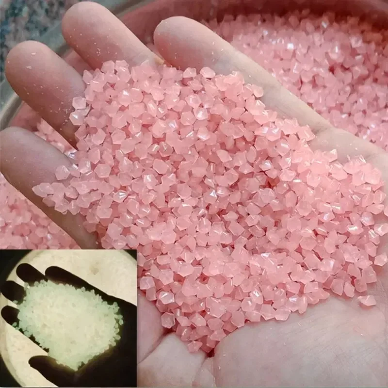 1000 Stück 3–5 mm leuchtender Sand, leuchtet im Dunkeln, Kieselsteine, Hausgarten, Hof, Außenweg, Rasendekorationen, Aquarium, Aquarium-Dekoration