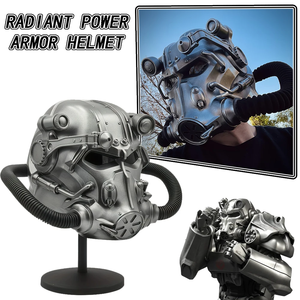 

Radiation Power Armor Helmet Halloween Cosplay Helmet Resin Wearable Mask Helmet For Cos Game Film And Television Peripherals