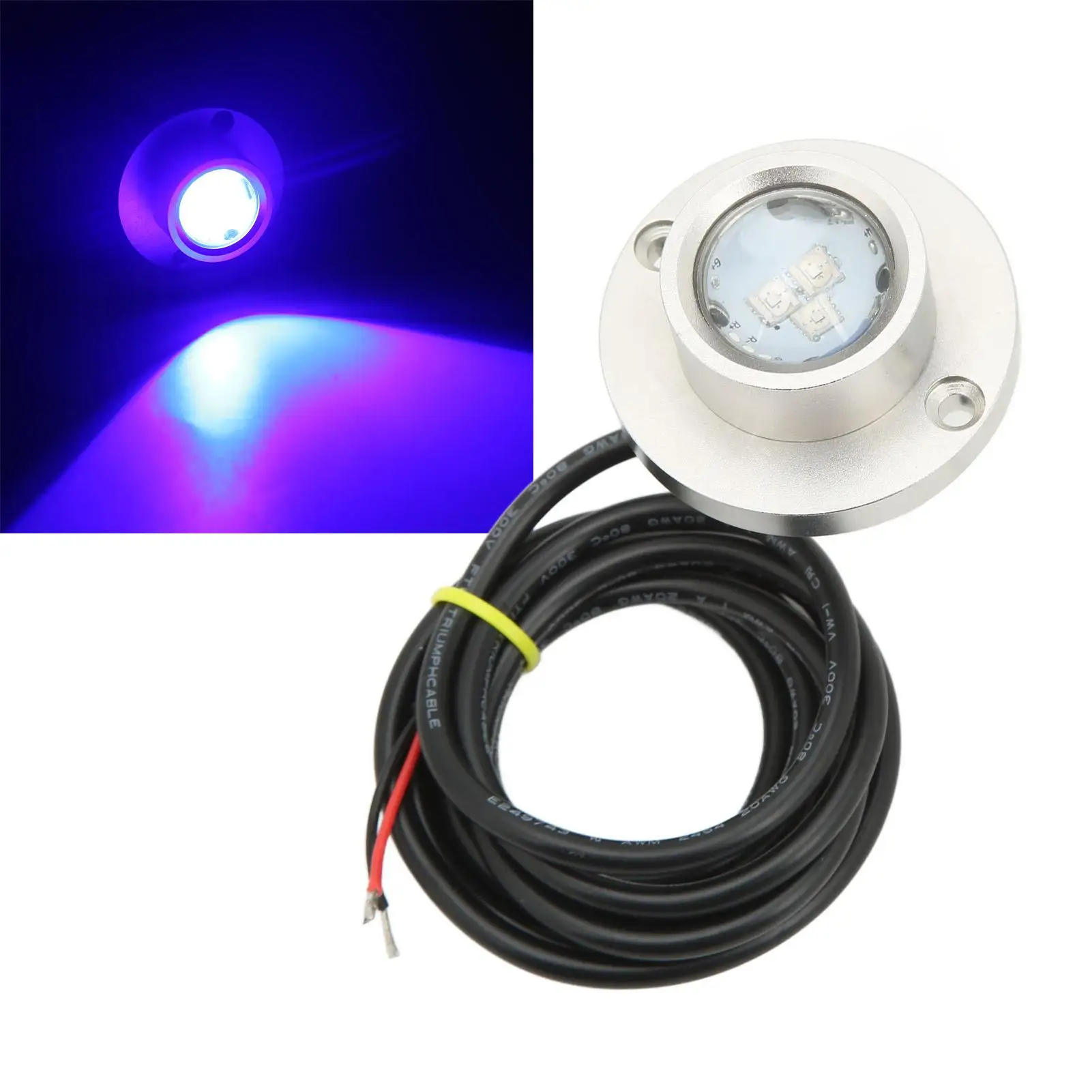 Luz LED subaquática para Marine, aço inoxidável, Universal Fit para Barco, Iate, Iluminação Waterside, DC 12V, 24V