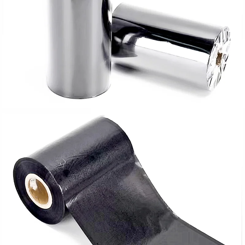 ポリエステルフィルム合成素材感圧ラベルリボン 110mm×300M 熱転写印刷 80 90 100 レジンリボン