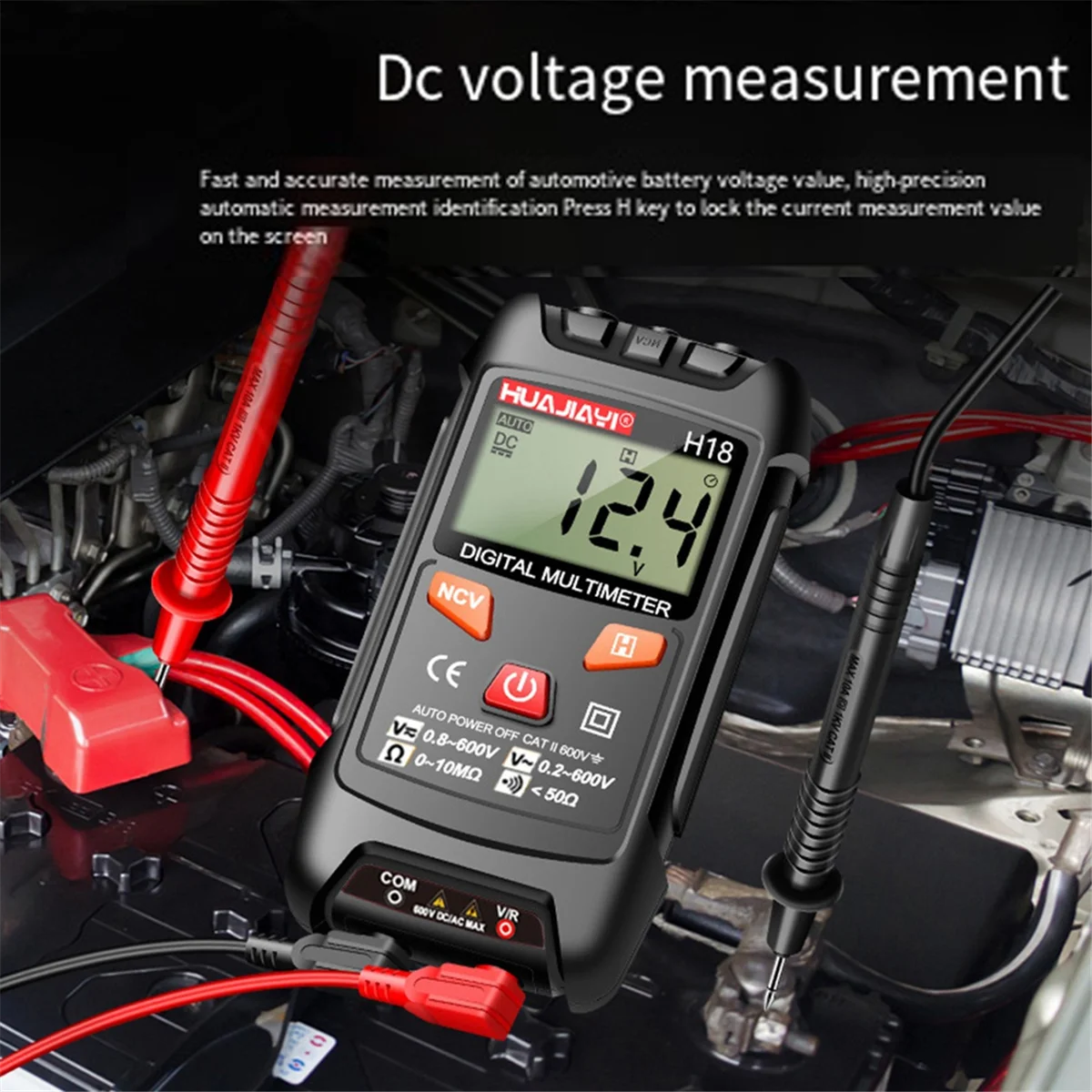 

HUAJIAYI H18 Mini Digital Multimeter AC/DC Voltage Meter 1999 Counts Multimetro Ohm NCV Electricity Tools Red