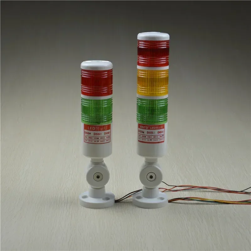 24V Bright Signal Tower Safety Stack Alarm Warning Lamp Multilayer Foldable Type With buzzer LED Indicator Lamp For CNC Machines