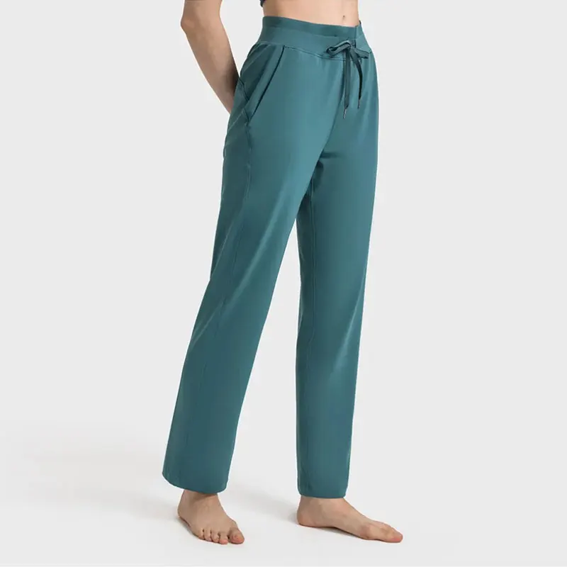 LOERSS-Pantalon de yoga pour femme, taille haute, slim, droit, sport, jogging, extérieur, leggings, décontracté, polyvalent, sportif, fjFitness