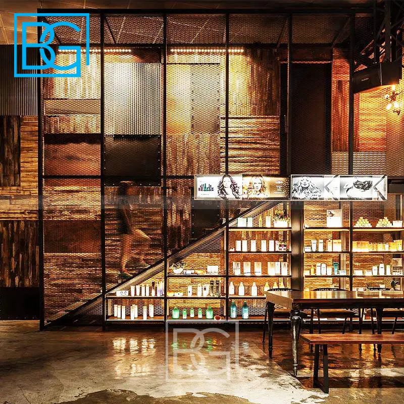 Desk Barbershop Mirrors Station Beauty Salon Interior Double Sided Hair Salon Mirror Stations Barbershop Furniture