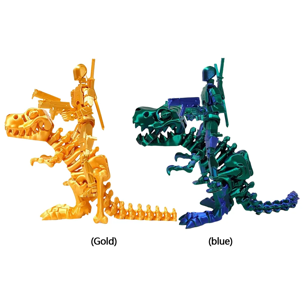 Zestaw do składania figurki akcji T13 i dinozaura, wykończony, wieloczęściowe figurki akcji, manekin, 13 figurki akcji i dinozaur.