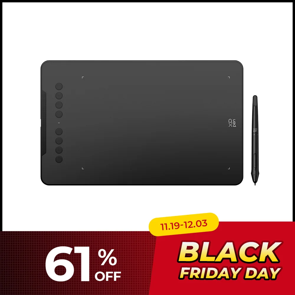 

XPPen Deco 01 V3 Graphic Digital Drawing Tablet 10*6 inch 8 shortcut keys 16384 levels 60 Degrees Tilt for Windows mac Android