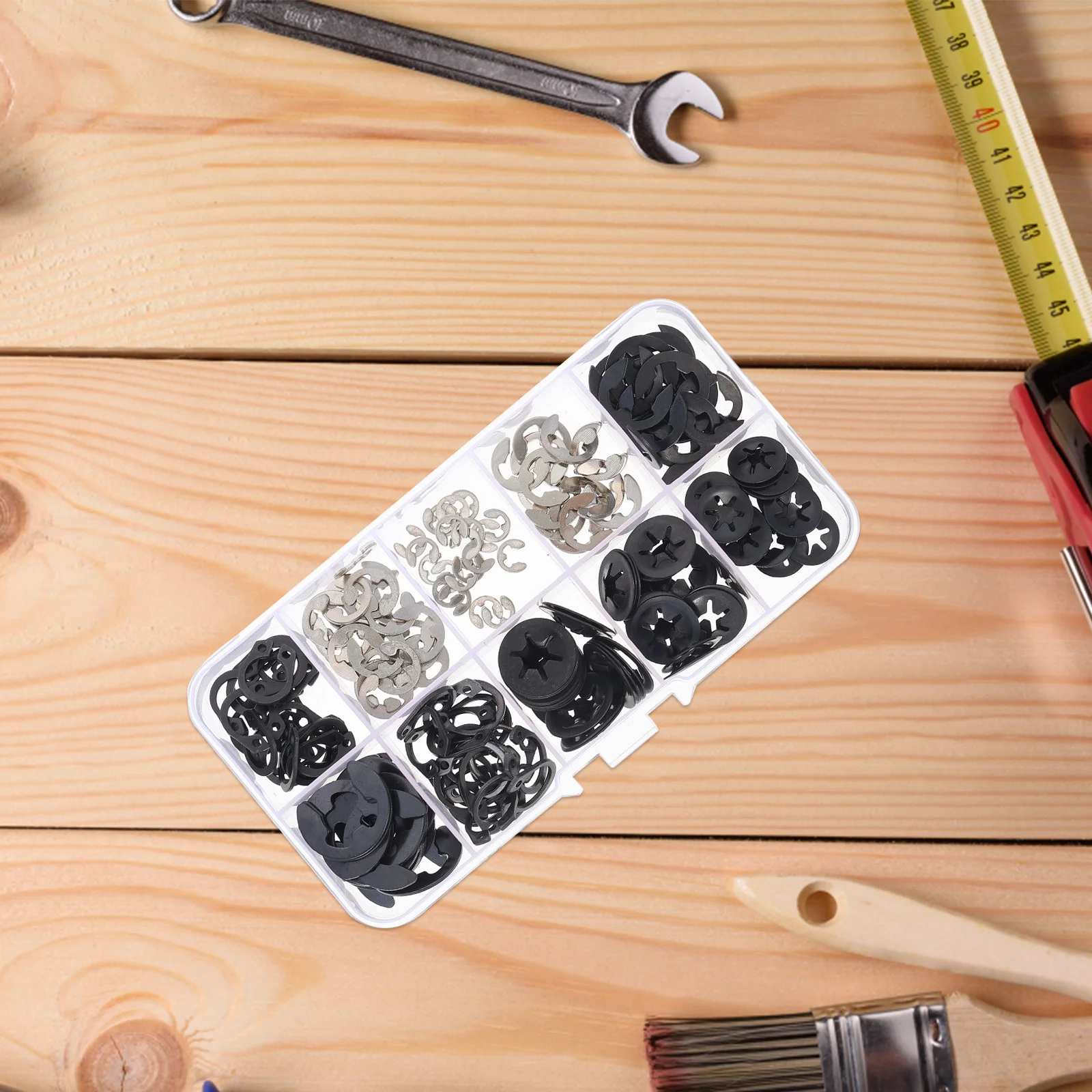 

200Pcs Game Machine Retaining Rings Durable Iron E-Clip for Automotive Industrial Equipment Accessories