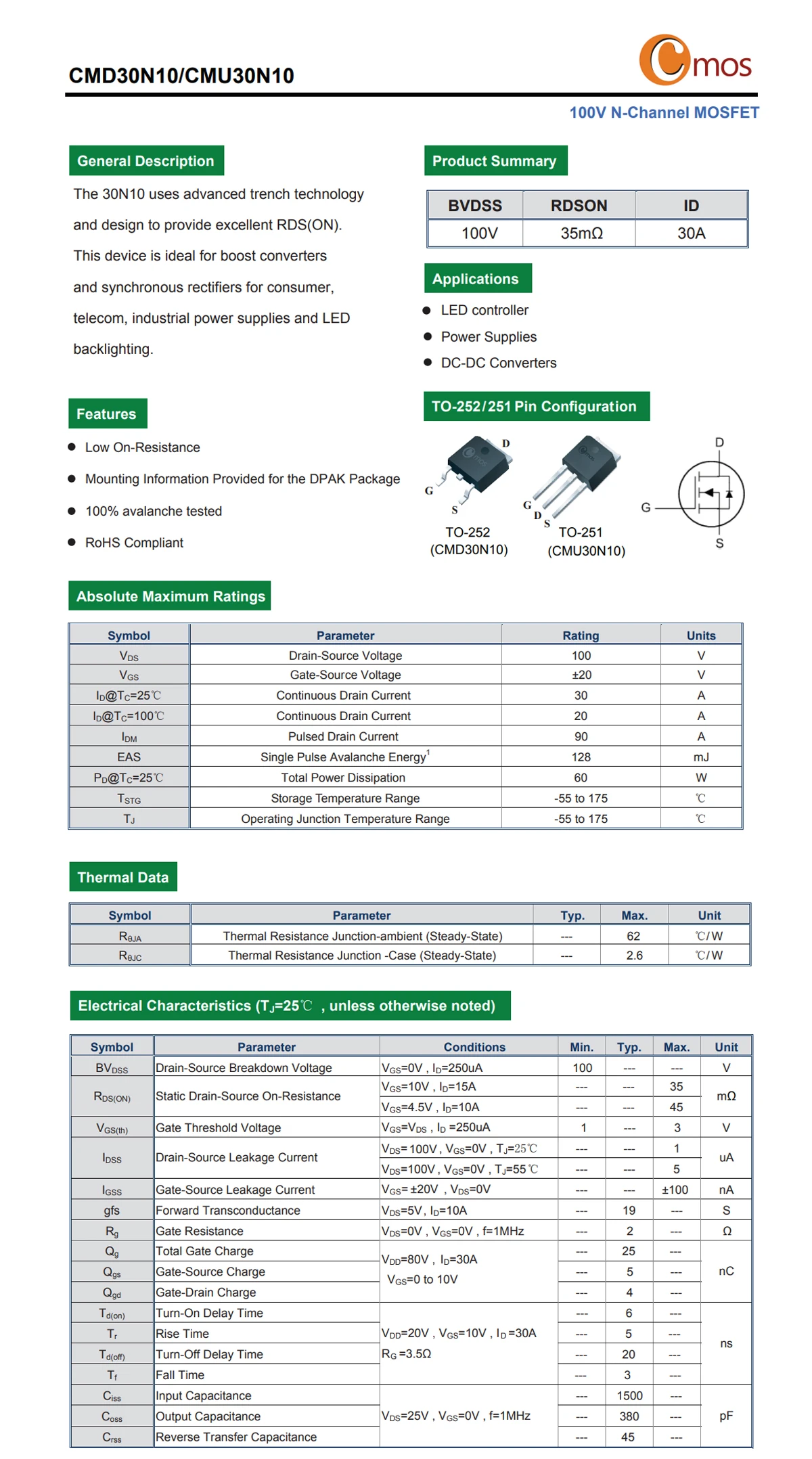 Original CMOS MOSFET CMD1402, CMD3080M, CMD3090L N-Kanal TO-252 – Detail 21