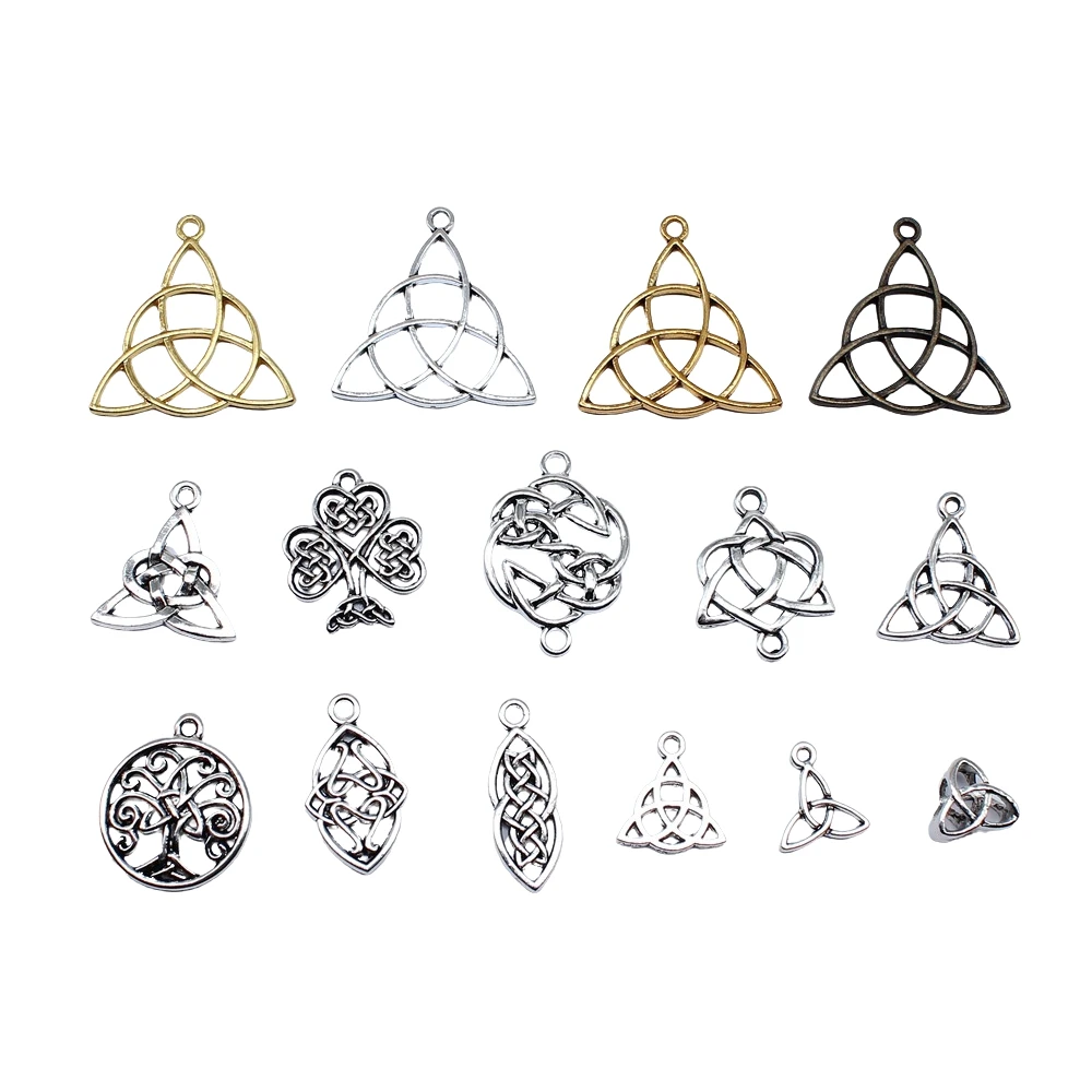 20pcs Triquetra Symbol Charms Pendants Antique Jewelry Making DIY Handmade Craft For Jewelry Making