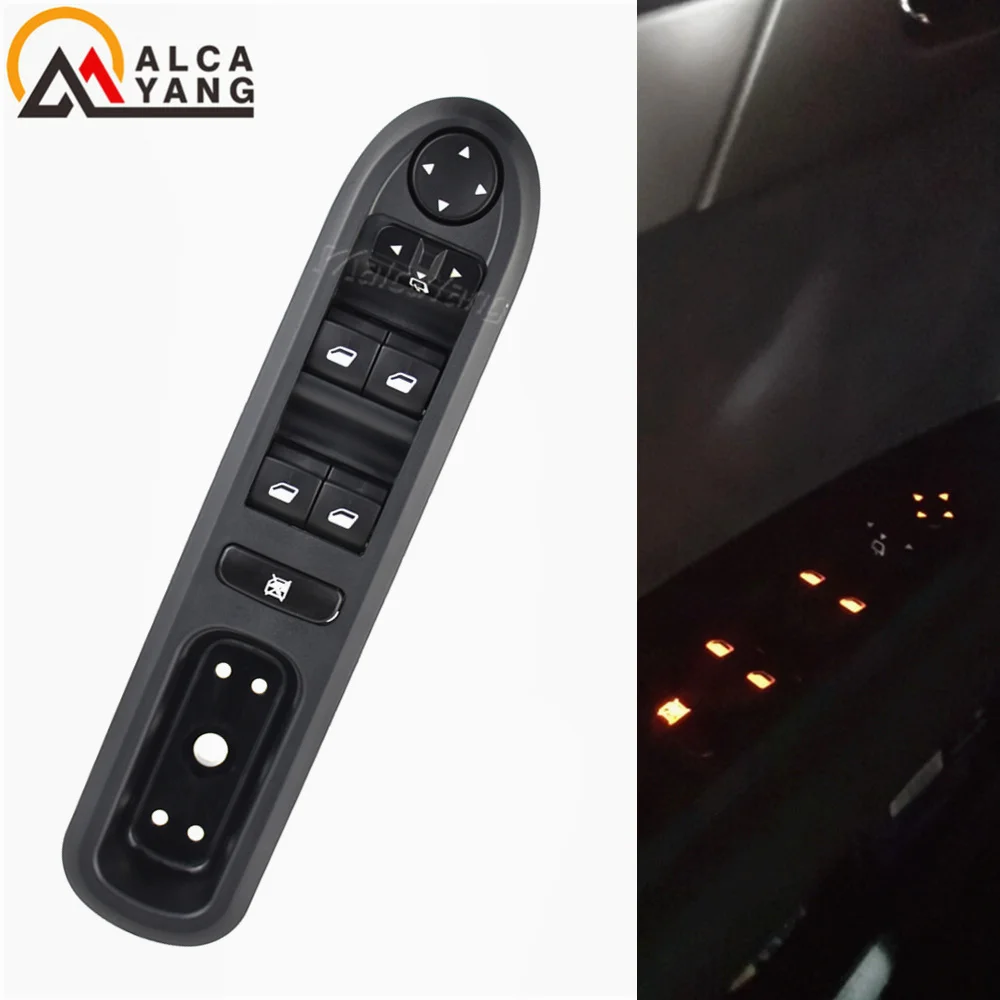 For Peugeot 407 Glass Lifter Main Switch Power Window Control Panel 6554.ER 96468704XT 6554ER 6554 ER 2004-2010