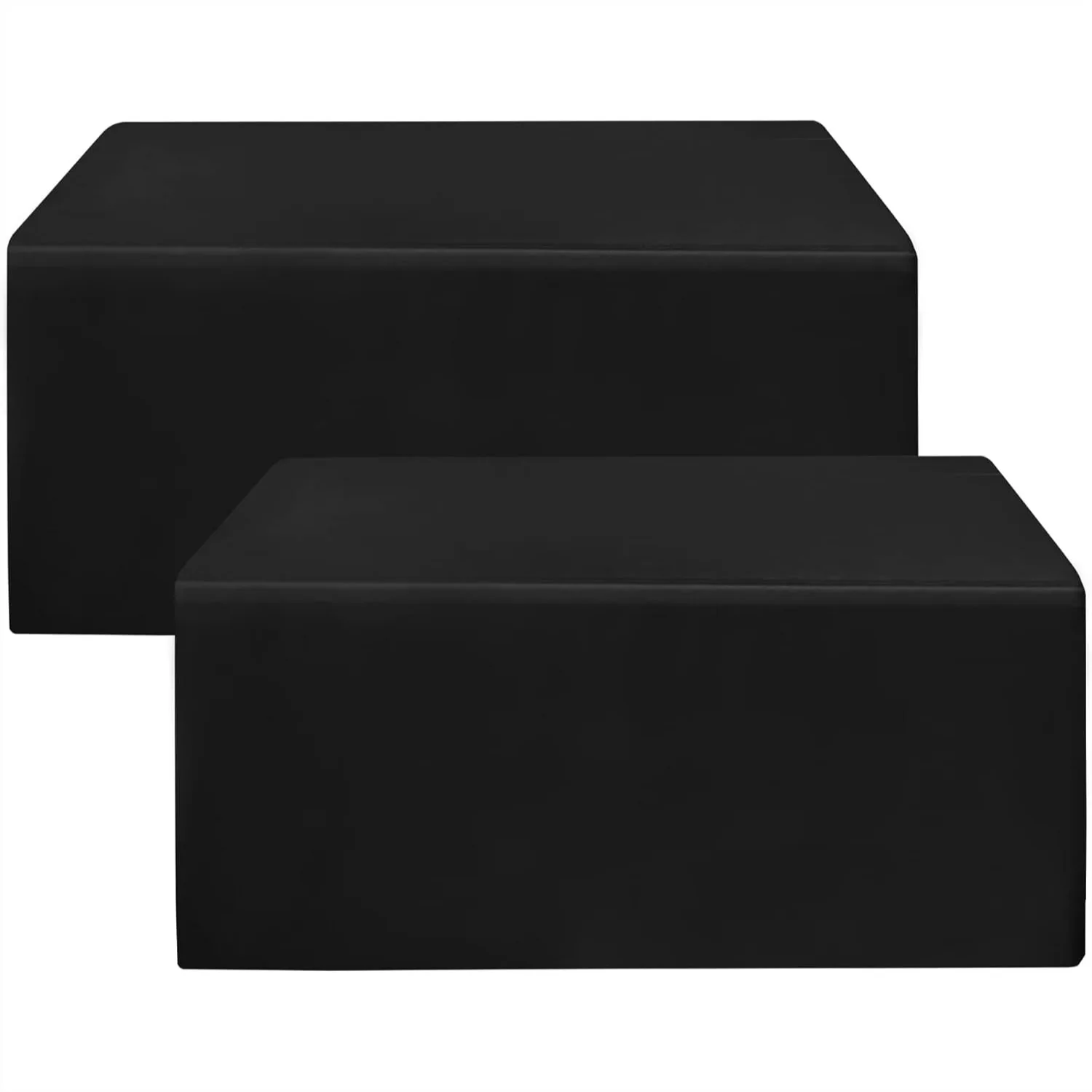 

Fitted Black Tablecloths 72x30 Inch Rectangle Table Cover for 6 Foot Tables, Polyester Fabric for Parties and Events