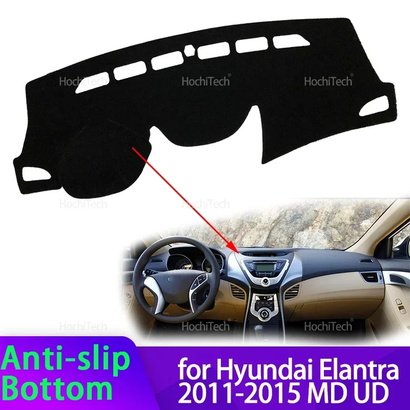 

For Hyundai Elantra 2011 2012 2013 2014 2015 MD UD Car Dashboard Cover Avoid Light Pad Instrument Panel Mat Case Carpets
