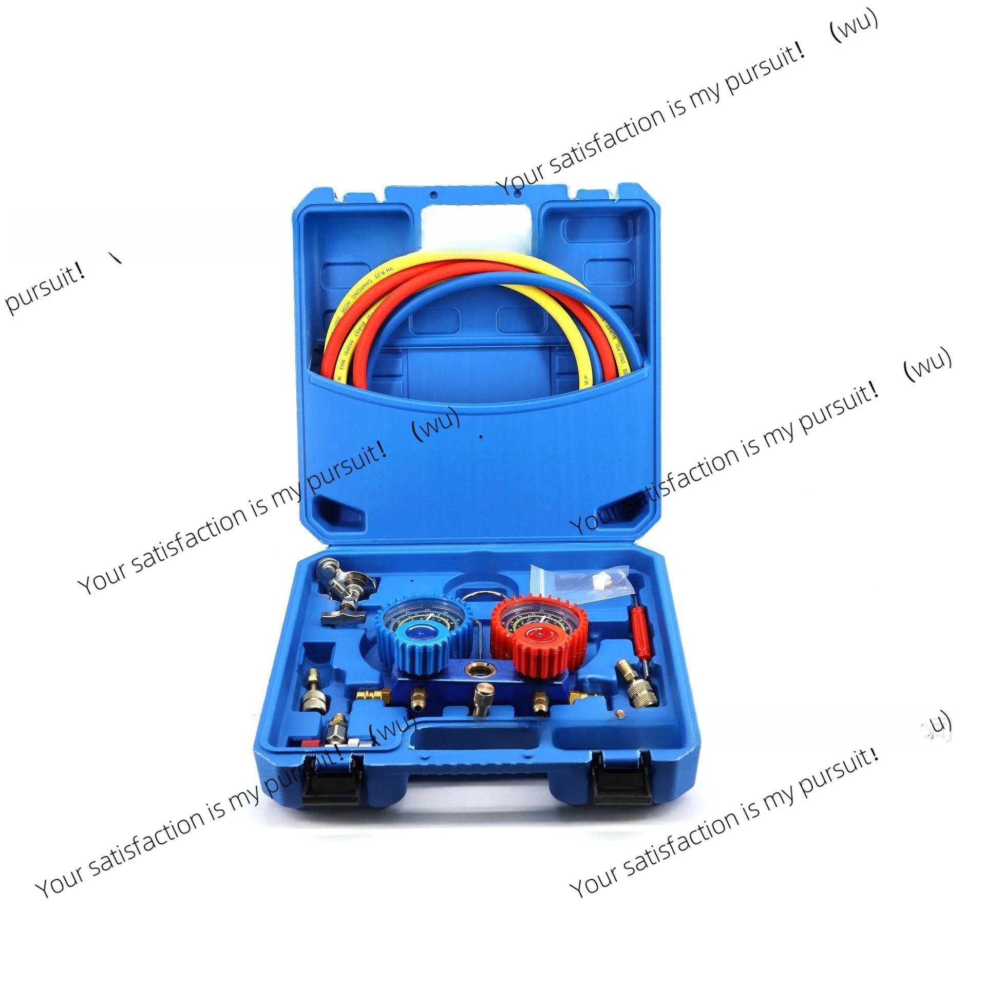 R134R22R410 R600 Air Conditioning Fluoride Meter Set Suitable for Refrigerant Fluoride Meter Manifold Pressure Gauge