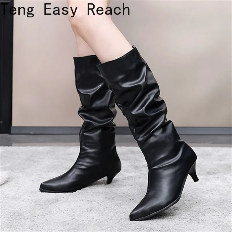 2023 Fashion Women Boots Thin with Low Heels Boots Women Sexy Over Knee Ladies Boots Spring Autumn Shoes Black White Shoes