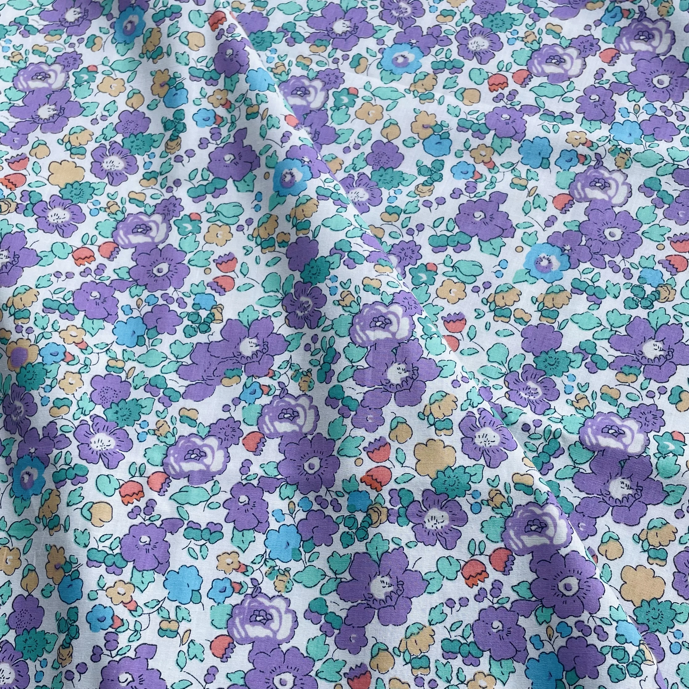 Puderblauer 100% Baumwollstoff 60S Original-Design Digitaldruck für Nähen von Kleidern, Röcken und Kinderbekleidung – Detail 8
