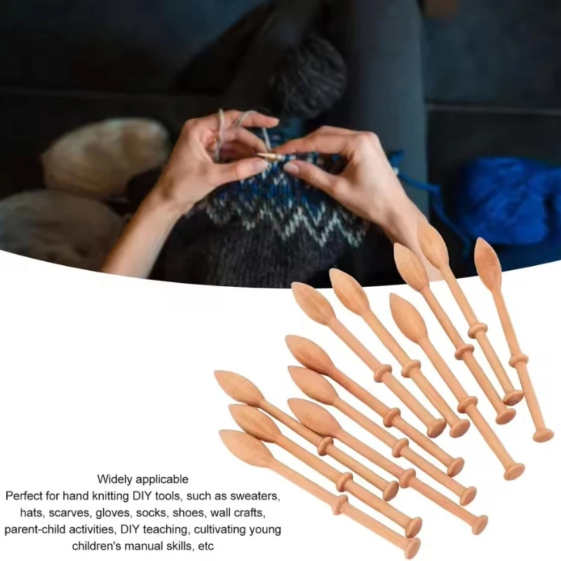 

7/12 шт. кружевные бобины, ткацкий инструмент, швейный свитер «сделай сам», прочный деревянный гобелен ручной работы Zelkova, макраме, вязальная игла, вышивка