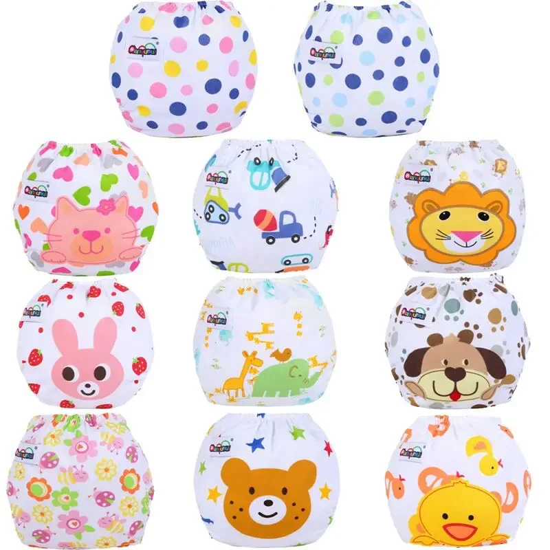 5Pc Diapers + 5 Inserts Reusable Adjustable Diapers Baby Training Pants Cotton Soft Baby Winter