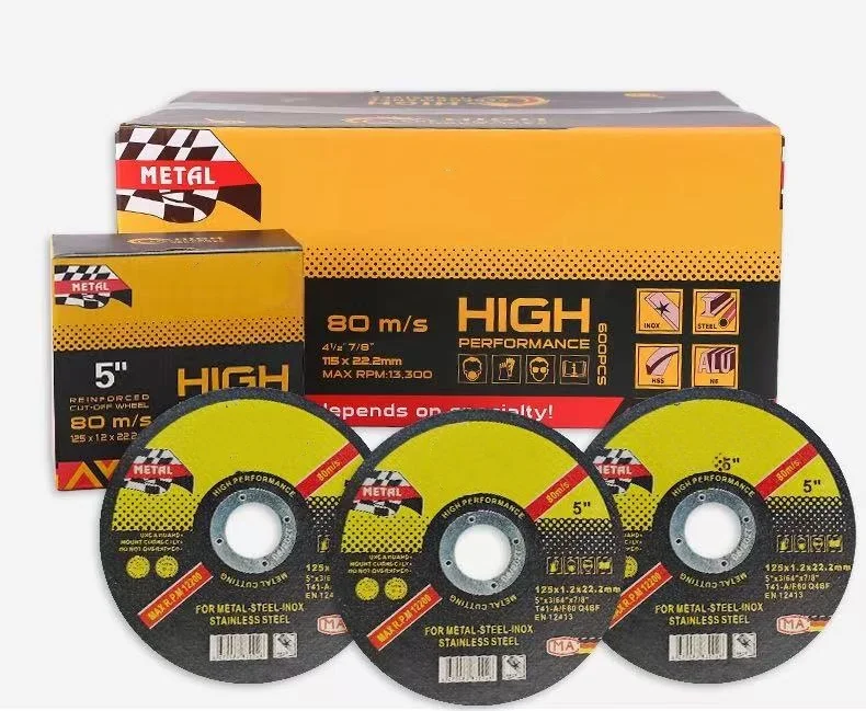 Para madera, hierro, Metal, corte de Pvc, 115mm, 125mm, hoja de sierra Circular de resina, muela de 5 "y 4,5", amoladora angular de disco de corte de Metal