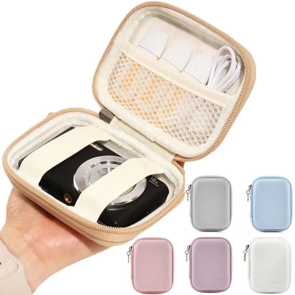 

PU Leather Digital Camera Case Shockproof Zipper Pouch Cameras Storage Holder Waterproof Hard Shell Camera Carrying Bag