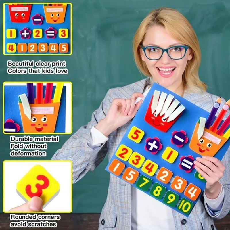 24Be nummers vonden Board Educational Toy Math Games Kindergarten Nummers tellen speelgoedcadeau voor peuter in leeftijd