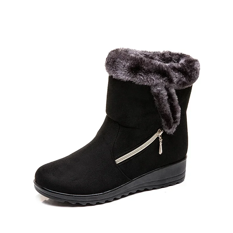 Winter Women Boots Warm Plush Ankle Snow Boots Women Shoes Fashion Zipper Women\'s Winter Boots Plus Size Zapatos De Mujer