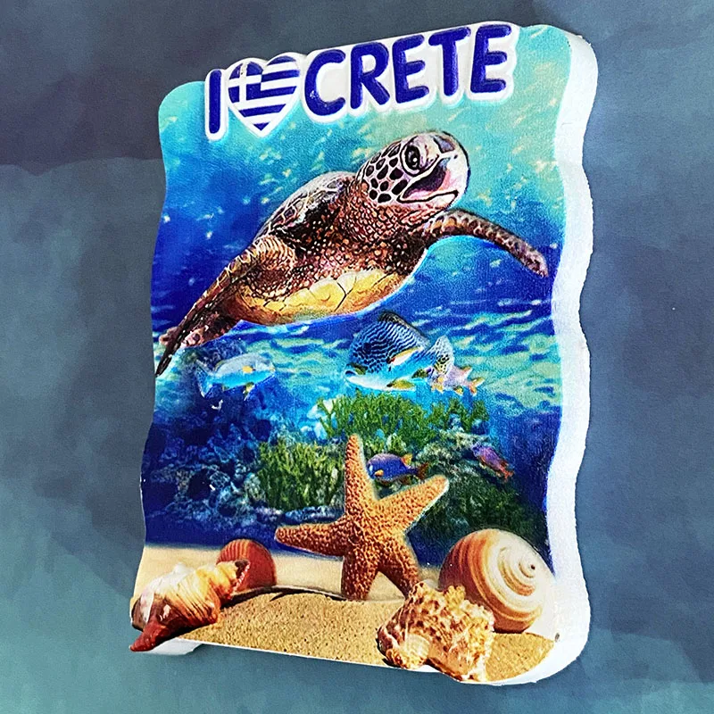 Greece Crete Island scenery tourism souvenirs Refrigerator magnet 3D stereo home decoration supplies collection crafts