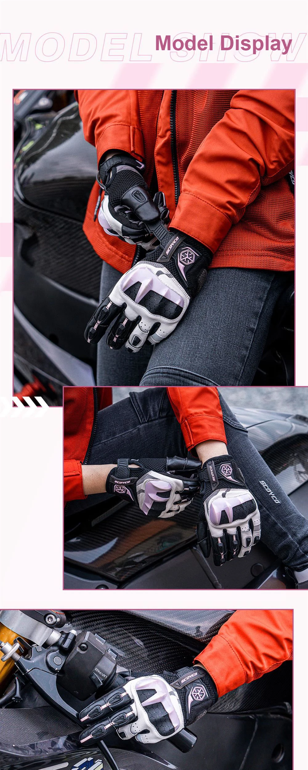 SCOYCO Motorrad Handschuhe Männer Frauen Sommer Atmungsaktive Anti-herbst Luva Motocross Reiten Handschuhe Wasserdichte Moto Touchscreen Guantes – Detail 10