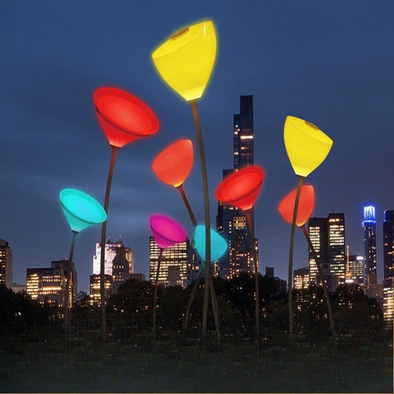 LED calla lily lamp outdoor reed lamp waterproof square park community lawn decoration landscape lighting lamp