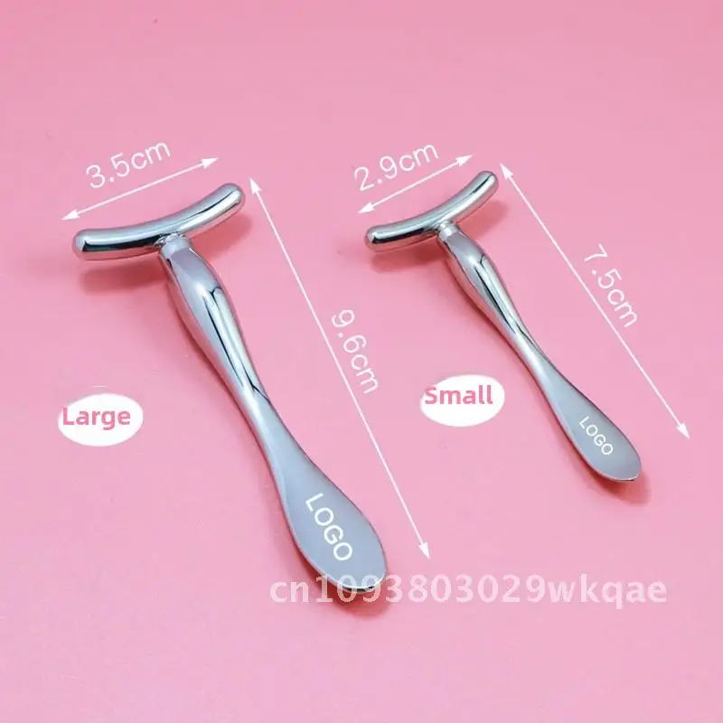 화장품 에센스 아이 크림 애플리케이터 리프팅 뷰티 스틱용 3개 골드 U자형 페이셜 마사지 스틱