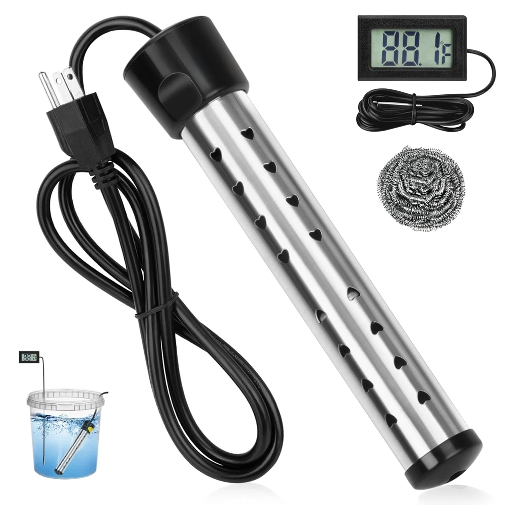 

Immersion water heaterImmersion Water Heater1500W Portable Bucket Heater with 304 Stainless Steel GuardHeats Electric