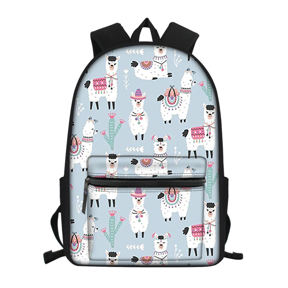 School Bags For Teenage Girls Boys Back Pack Schoolbag Children Backpacks 2025 Llama Alpaca Print School Backpack Kids Book Bag