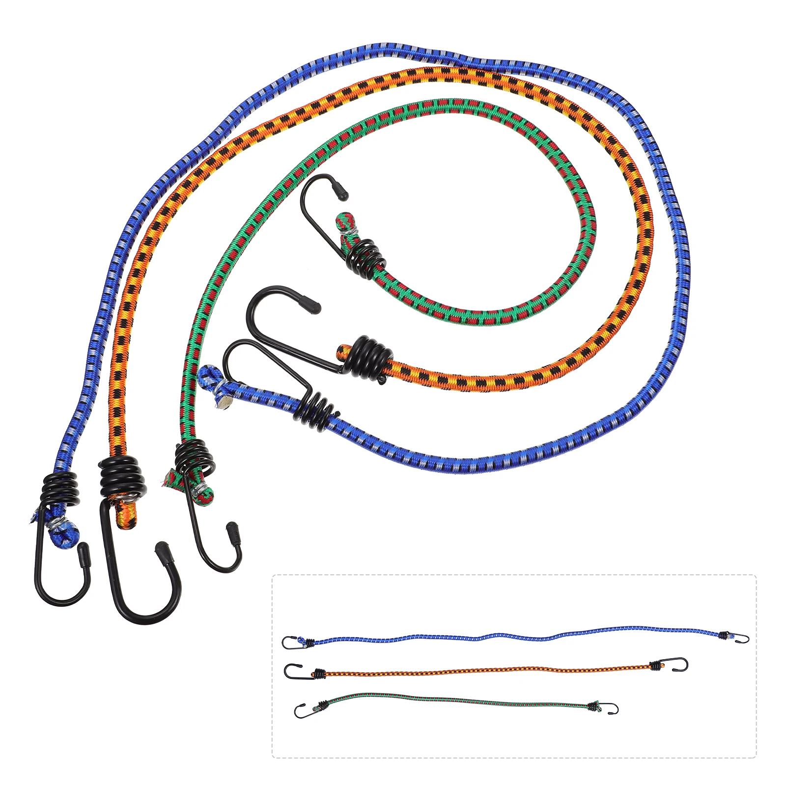 3 قطعة ركوب الأمتعة حبل الثقيلة مطاطا بنجي الحبل للدراجات النارية شاحنة بضائع التخييم التنزه الربط تحميل التعادل أسفل الأشرطة